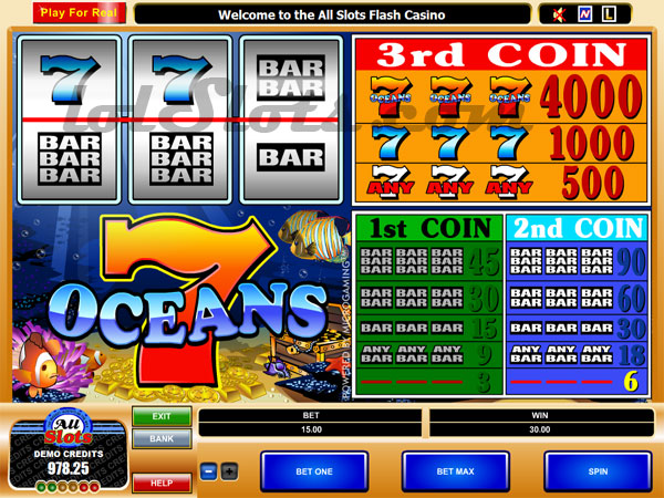 7 oceans slots game
