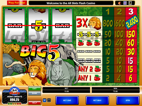 big 5 slots game