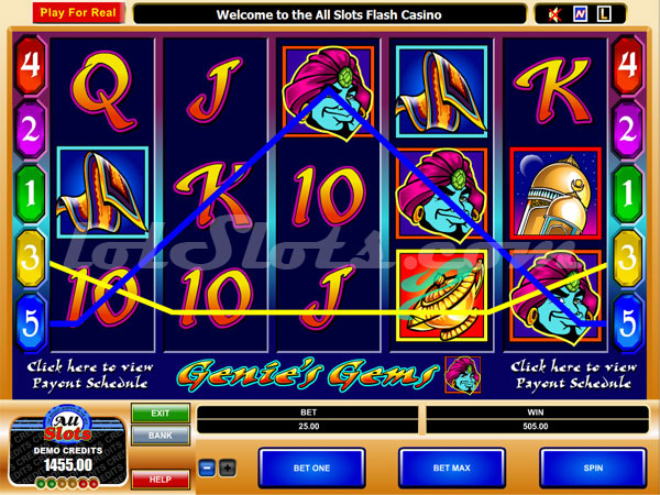 genie's gems slots game
