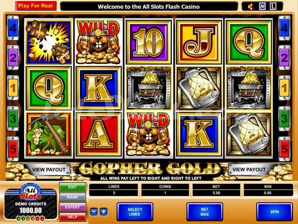 gopher gold slots game