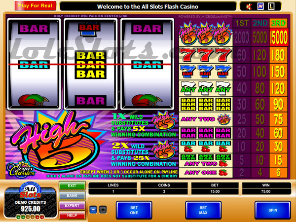 high 5 slots game