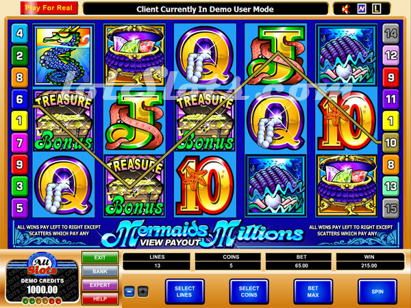 mermaids millions slots game