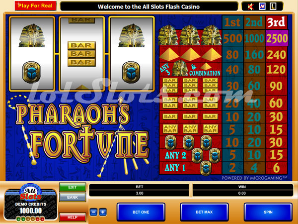 pharaohs fortune slots game