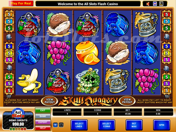 skull duggery slots game