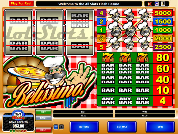 belissimo slots slots game