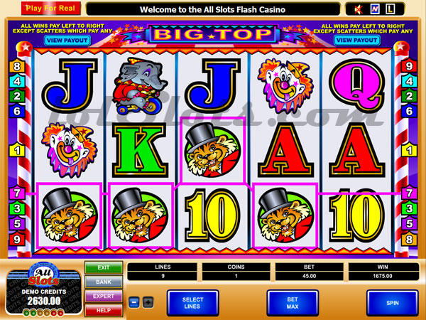 big top slots game