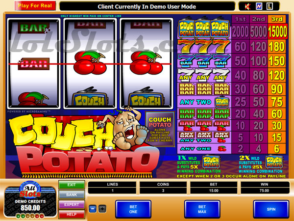 couch potato slots game