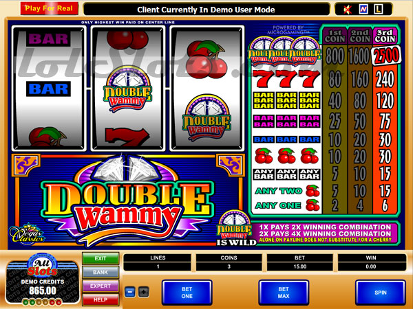 double wammy slots game