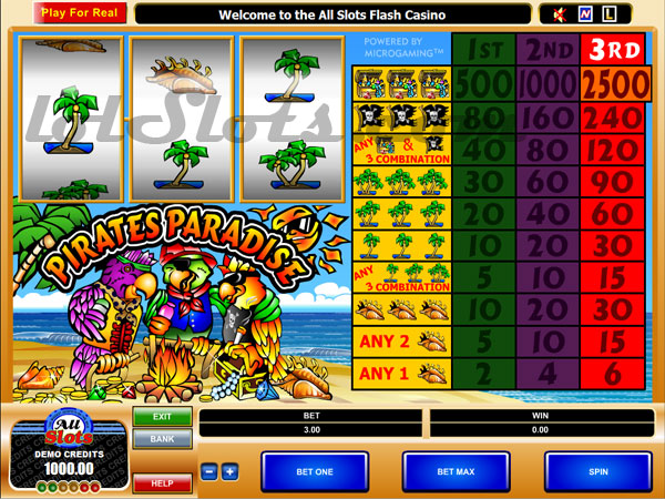 pirates paradise slots game