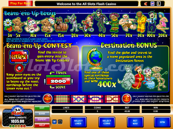 what on earth slots bonus game